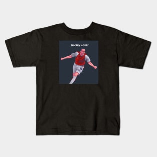 Thierry Henry In Vector Art Kids T-Shirt